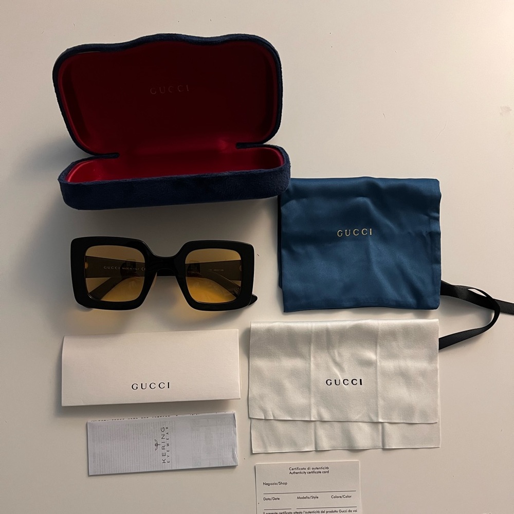 GC Square Yellow Sunglasses | Designer Sunglasses | gg783s
